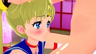 3d Horny Student Sailor Moon Passionately Sucks Dick l 3D SFM hentai uncensored pov